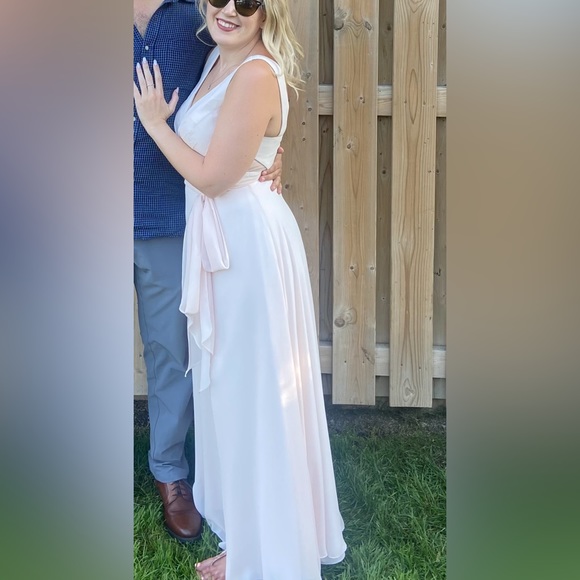 Azazie Alva Bridesmaid dress size A6 Colour Rose Petal - Picture 4 of 6